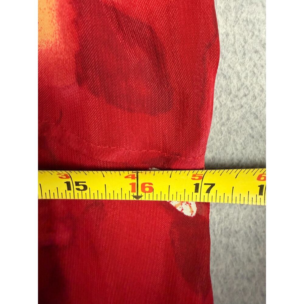 Rabbit Rabbit Rabbit Designs 12 Maxi Dress Matching Cardigan Red Floral Batik - Picture 14 of 15